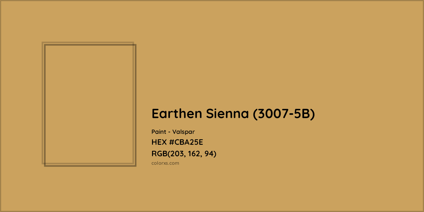 HEX #CBA25E Earthen Sienna (3007-5B) Paint Valspar - Color Code