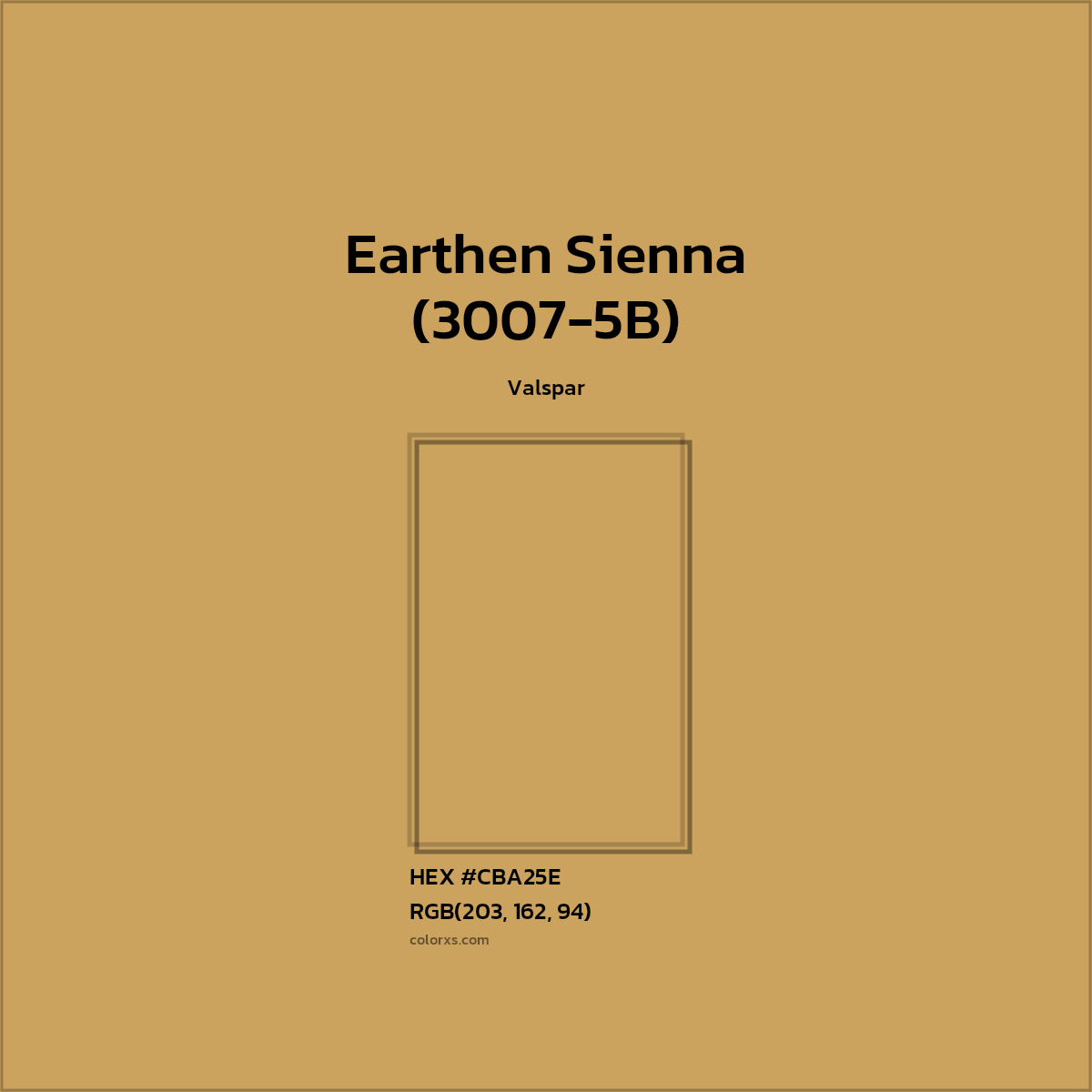 HEX #CBA25E Earthen Sienna (3007-5B) Paint Valspar - Color Code