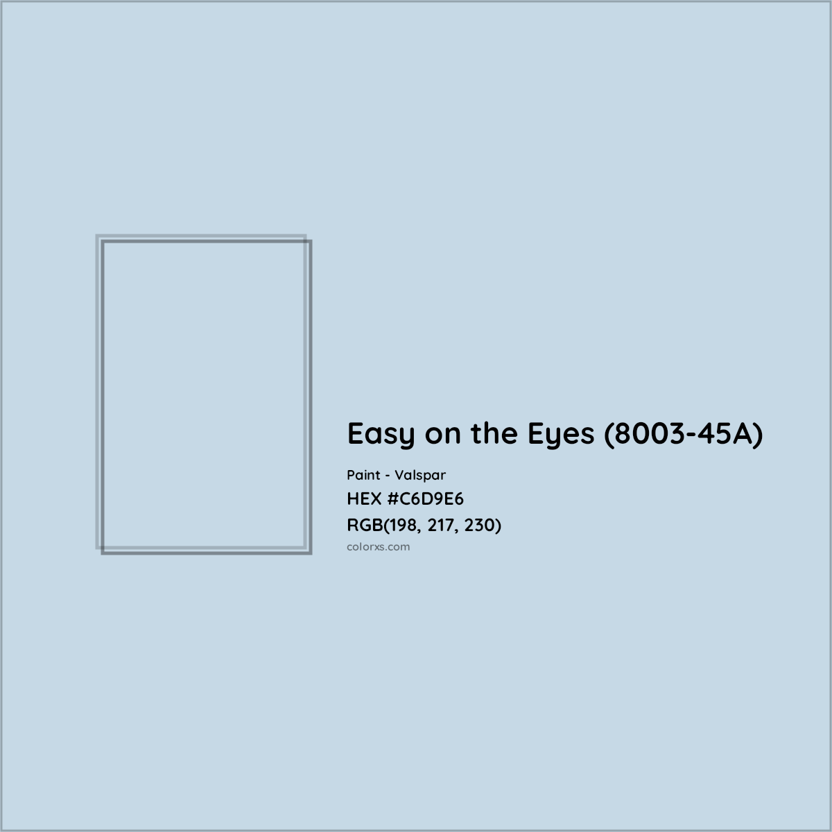 HEX #C6D9E6 Easy on the Eyes (8003-45A) Paint Valspar - Color Code