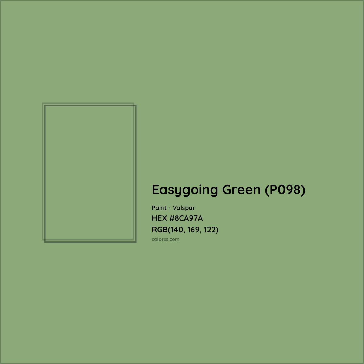 HEX #8CA97A Easygoing Green (P098) Paint Valspar - Color Code