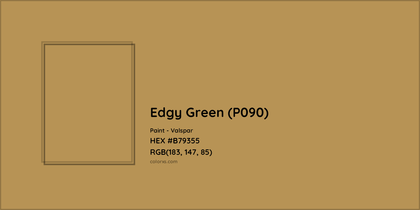 HEX #B79355 Edgy Green (P090) Paint Valspar - Color Code