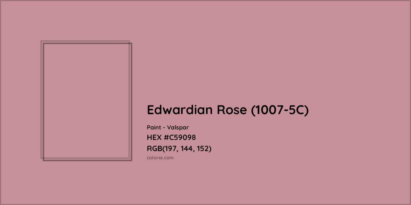 HEX #C59098 Edwardian Rose (1007-5C) Paint Valspar - Color Code