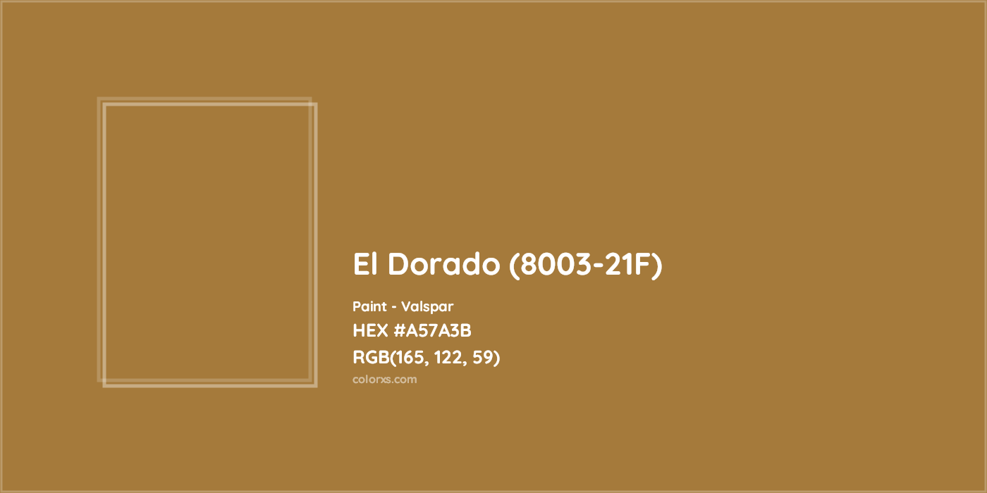 HEX #A57A3B El Dorado (8003-21F) Paint Valspar - Color Code