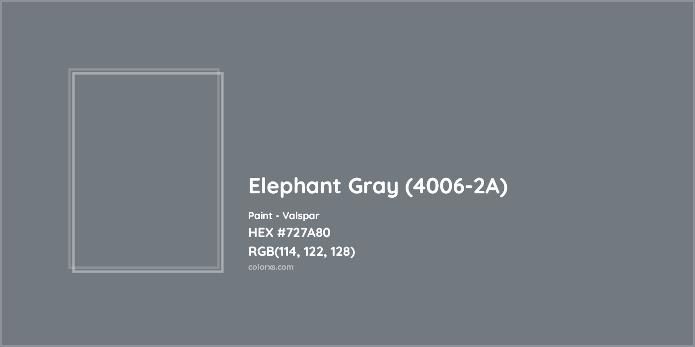 HEX #727A80 Elephant Gray (4006-2A) Paint Valspar - Color Code