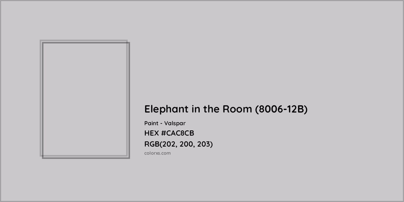 HEX #CAC8CB Elephant in the Room (8006-12B) Paint Valspar - Color Code