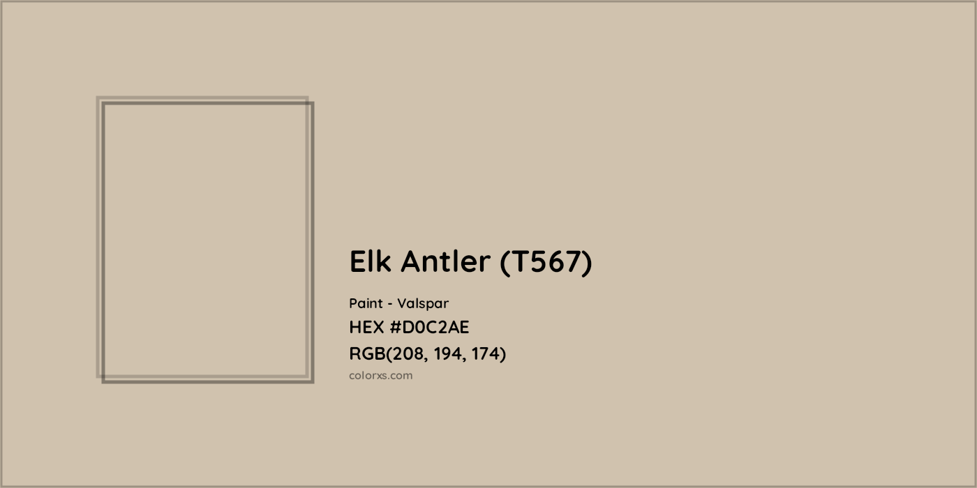 HEX #D0C2AE Elk Antler (T567) Paint Valspar - Color Code