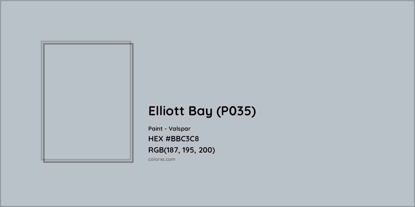 HEX #BBC3C8 Elliott Bay (P035) Paint Valspar - Color Code