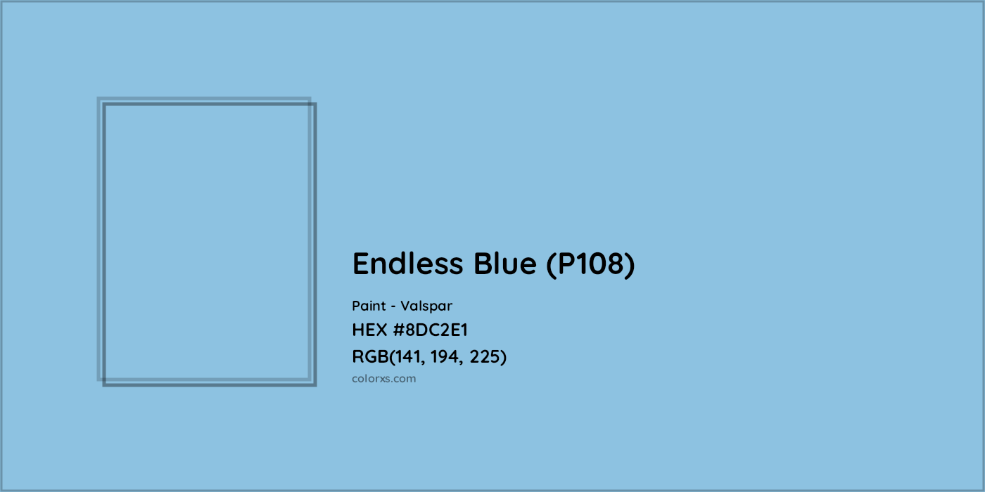 HEX #8DC2E1 Endless Blue (P108) Paint Valspar - Color Code