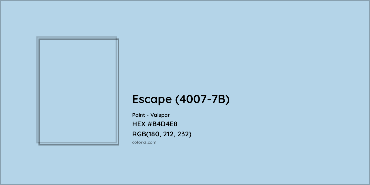 HEX #B4D4E8 Escape (4007-7B) Paint Valspar - Color Code