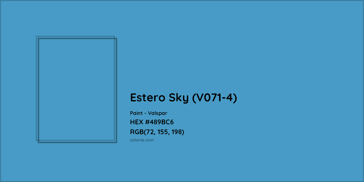 HEX #489BC6 Estero Sky (V071-4) Paint Valspar - Color Code