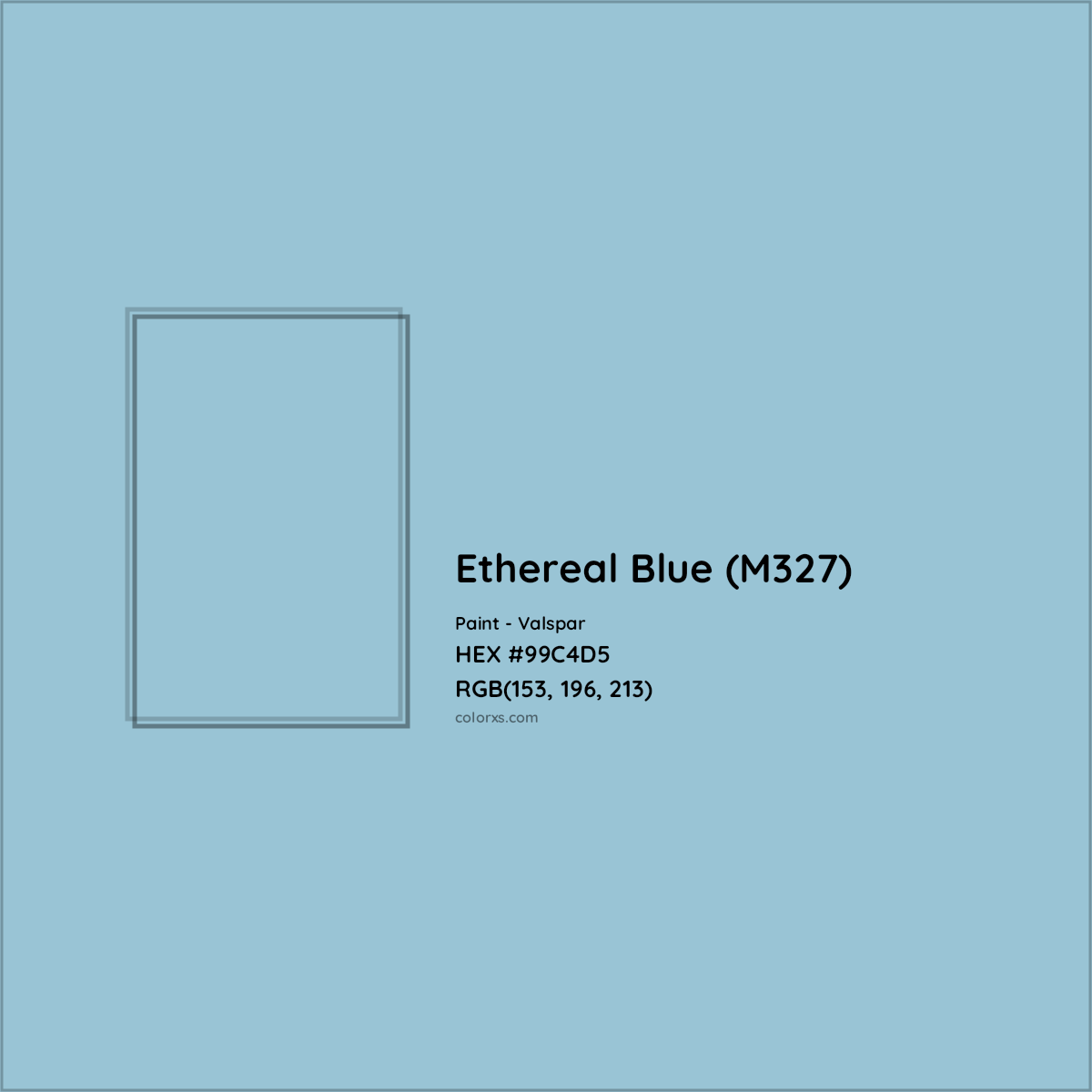 HEX #99C4D5 Ethereal Blue (M327) Paint Valspar - Color Code