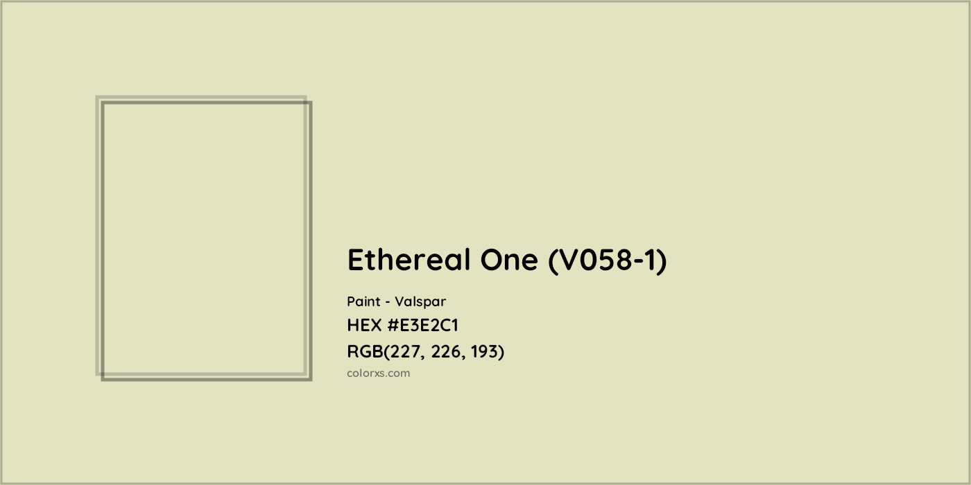 HEX #E3E2C1 Ethereal One (V058-1) Paint Valspar - Color Code