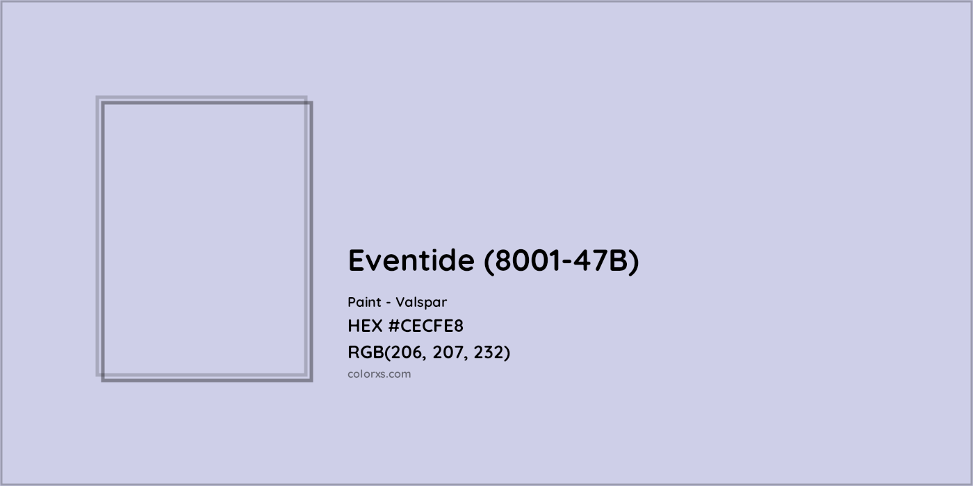HEX #CECFE8 Eventide (8001-47B) Paint Valspar - Color Code