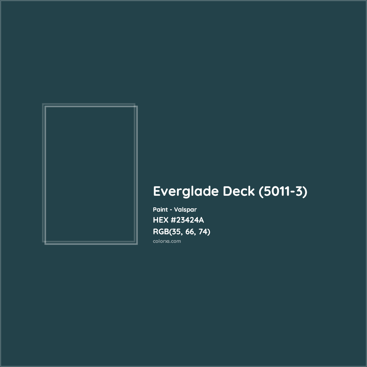 HEX #23424A Everglade Deck (5011-3) Paint Valspar - Color Code