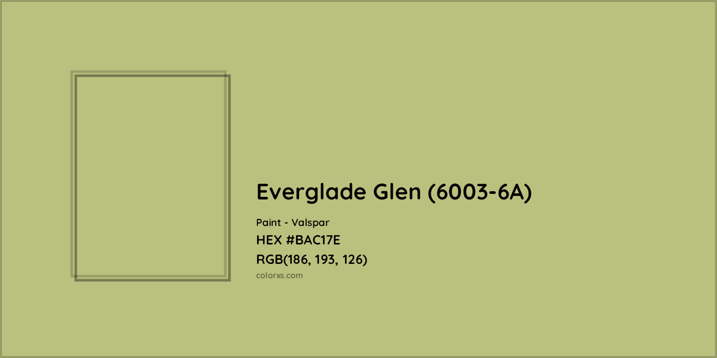 HEX #BAC17E Everglade Glen (6003-6A) Paint Valspar - Color Code