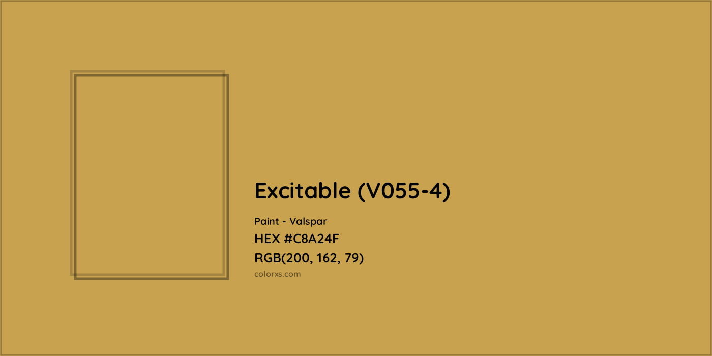 HEX #C8A24F Excitable (V055-4) Paint Valspar - Color Code