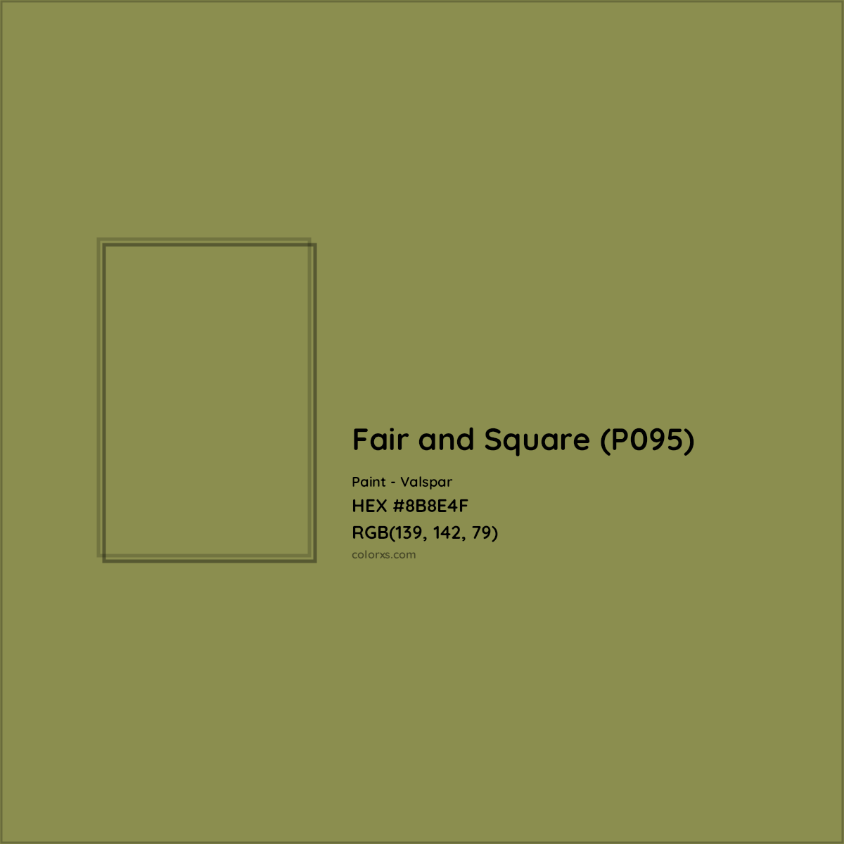 HEX #8B8E4F Fair and Square (P095) Paint Valspar - Color Code