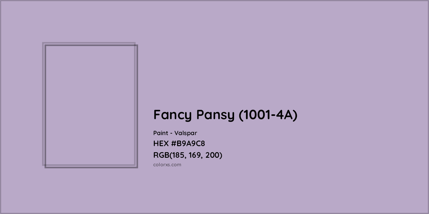 HEX #B9A9C8 Fancy Pansy (1001-4A) Paint Valspar - Color Code