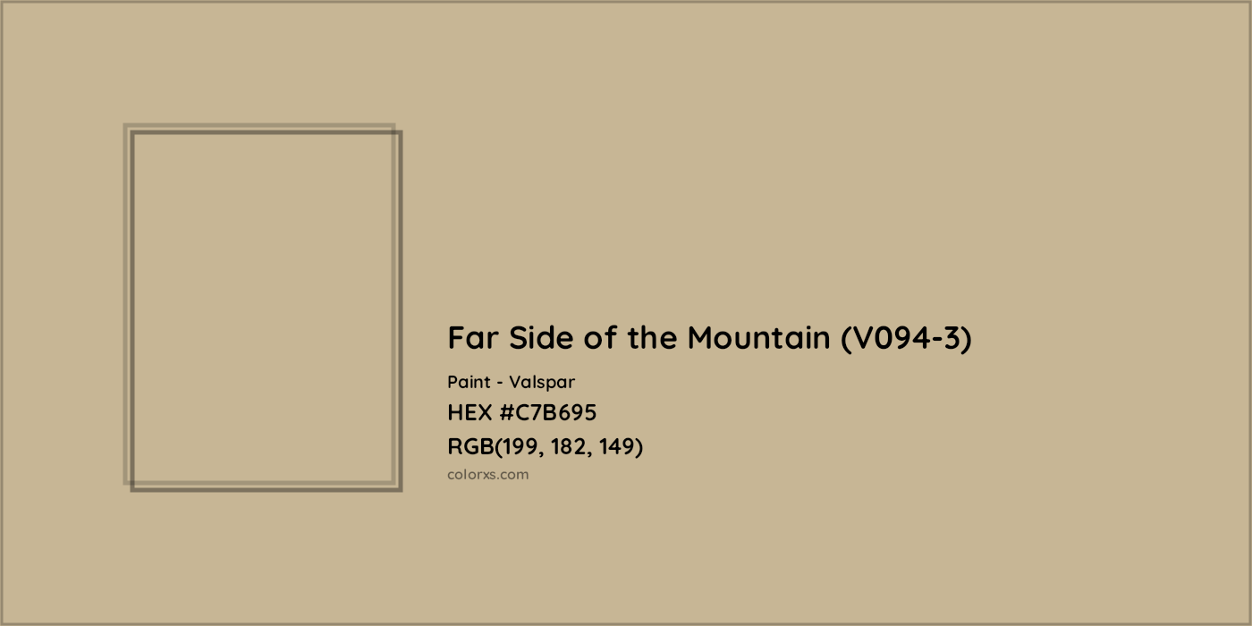 HEX #C7B695 Far Side of the Mountain (V094-3) Paint Valspar - Color Code