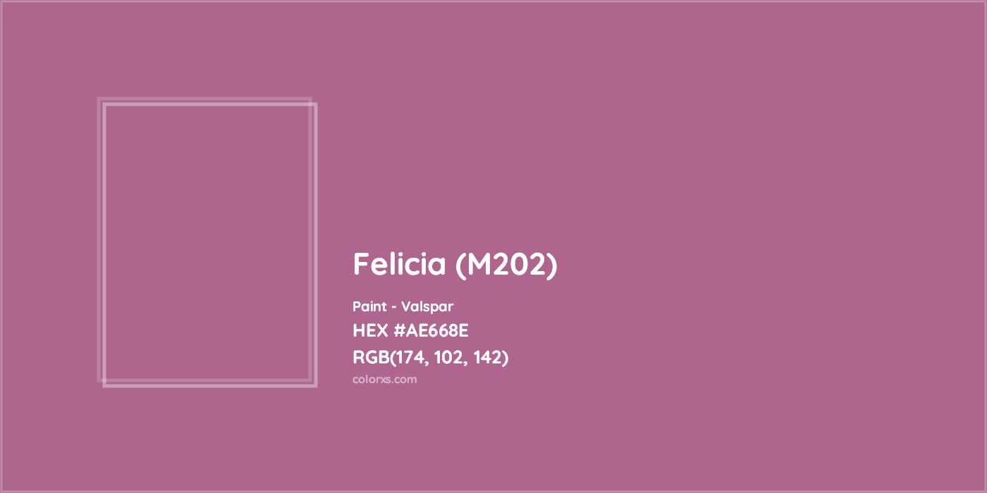 HEX #AE668E Felicia (M202) Paint Valspar - Color Code
