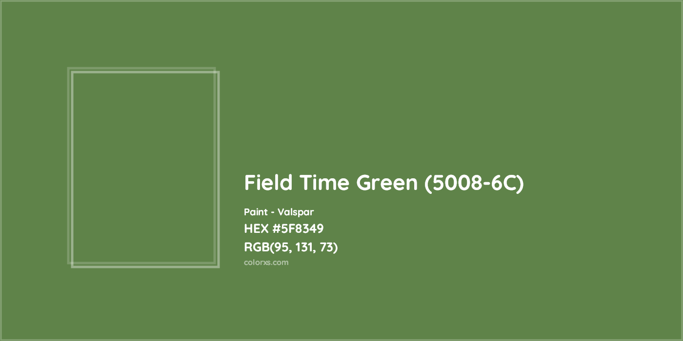 HEX #5F8349 Field Time Green (5008-6C) Paint Valspar - Color Code