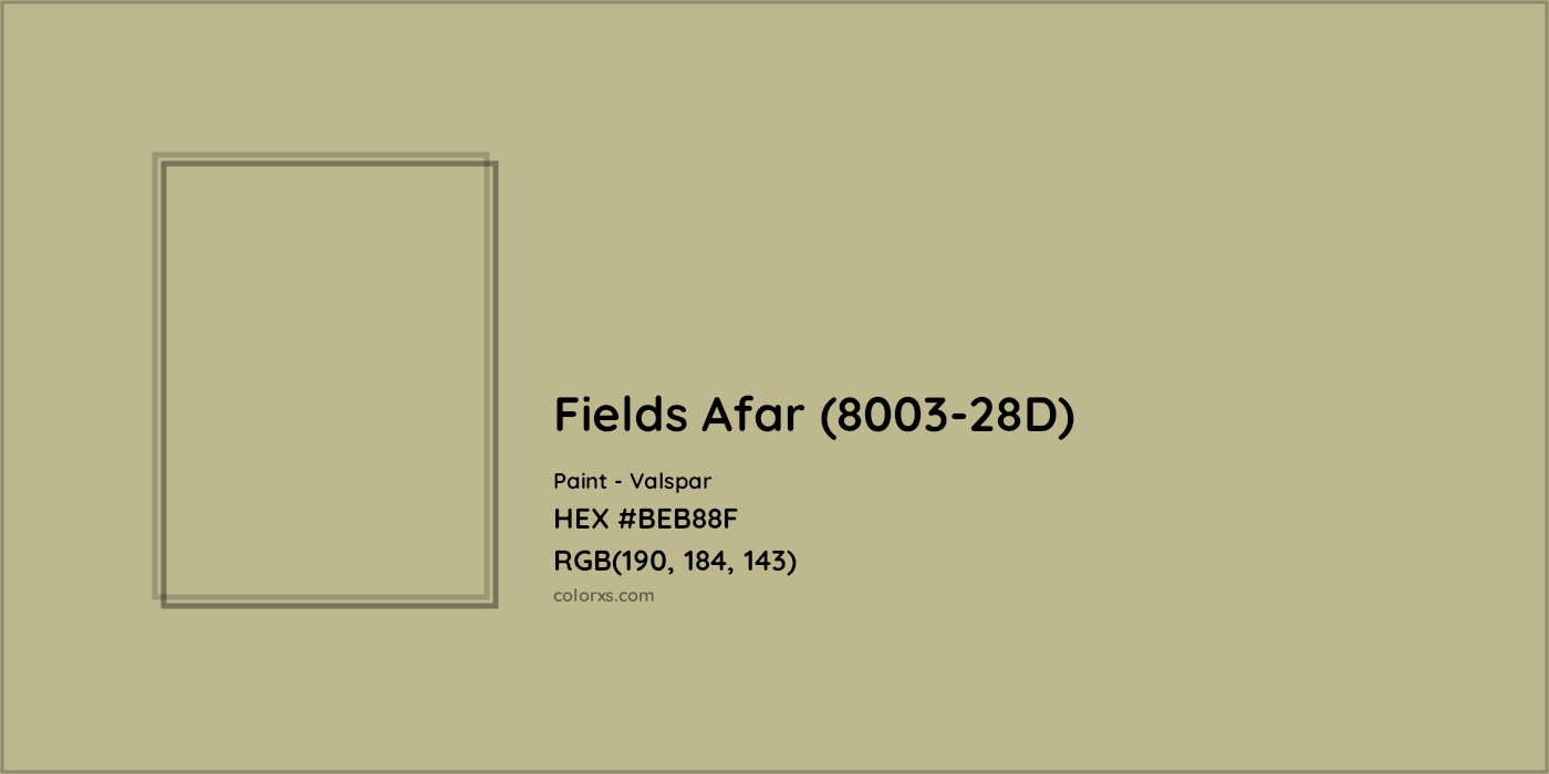 HEX #BEB88F Fields Afar (8003-28D) Paint Valspar - Color Code