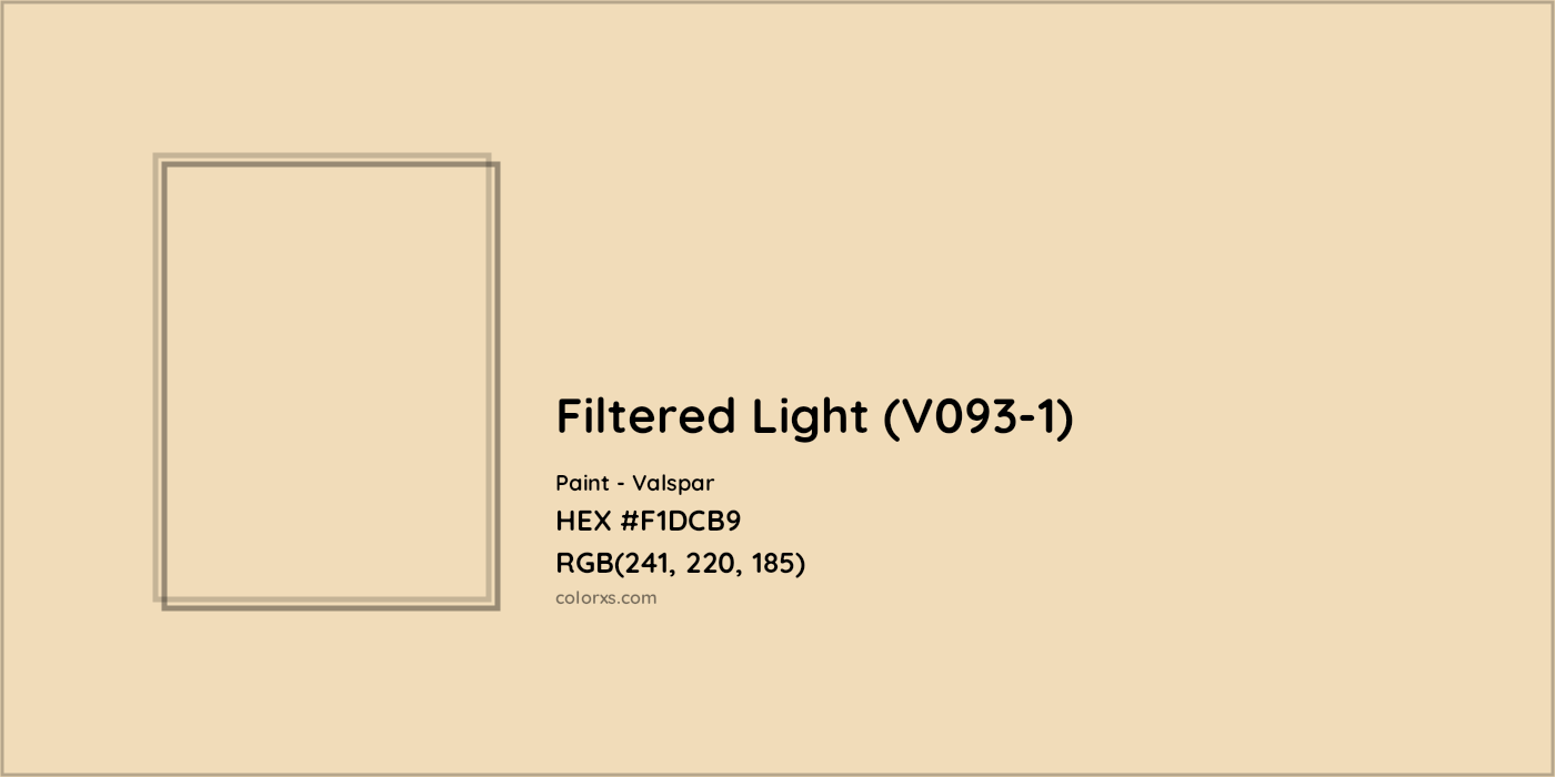 HEX #F1DCB9 Filtered Light (V093-1) Paint Valspar - Color Code