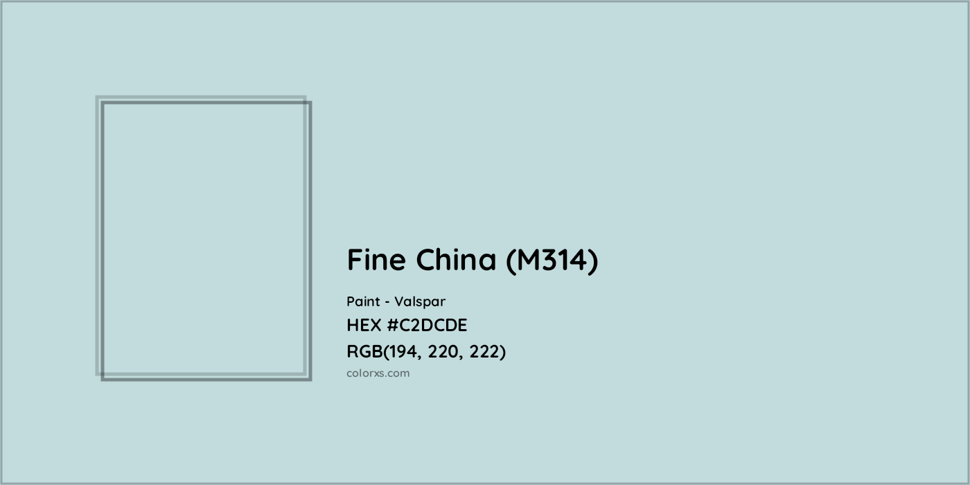 HEX #C2DCDE Fine China (M314) Paint Valspar - Color Code
