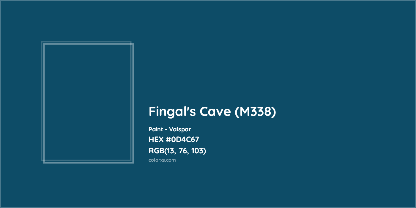 HEX #0D4C67 Fingal's Cave (M338) Paint Valspar - Color Code