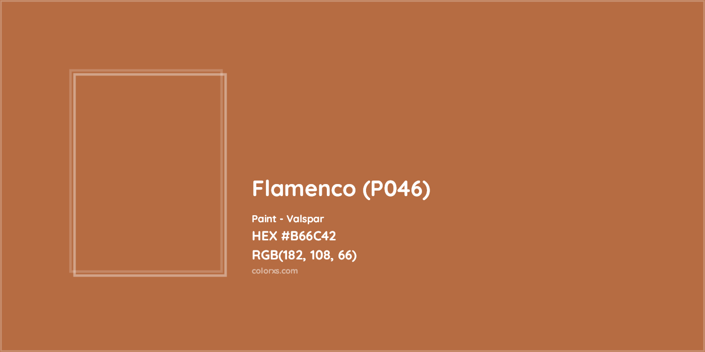 HEX #B66C42 Flamenco (P046) Paint Valspar - Color Code