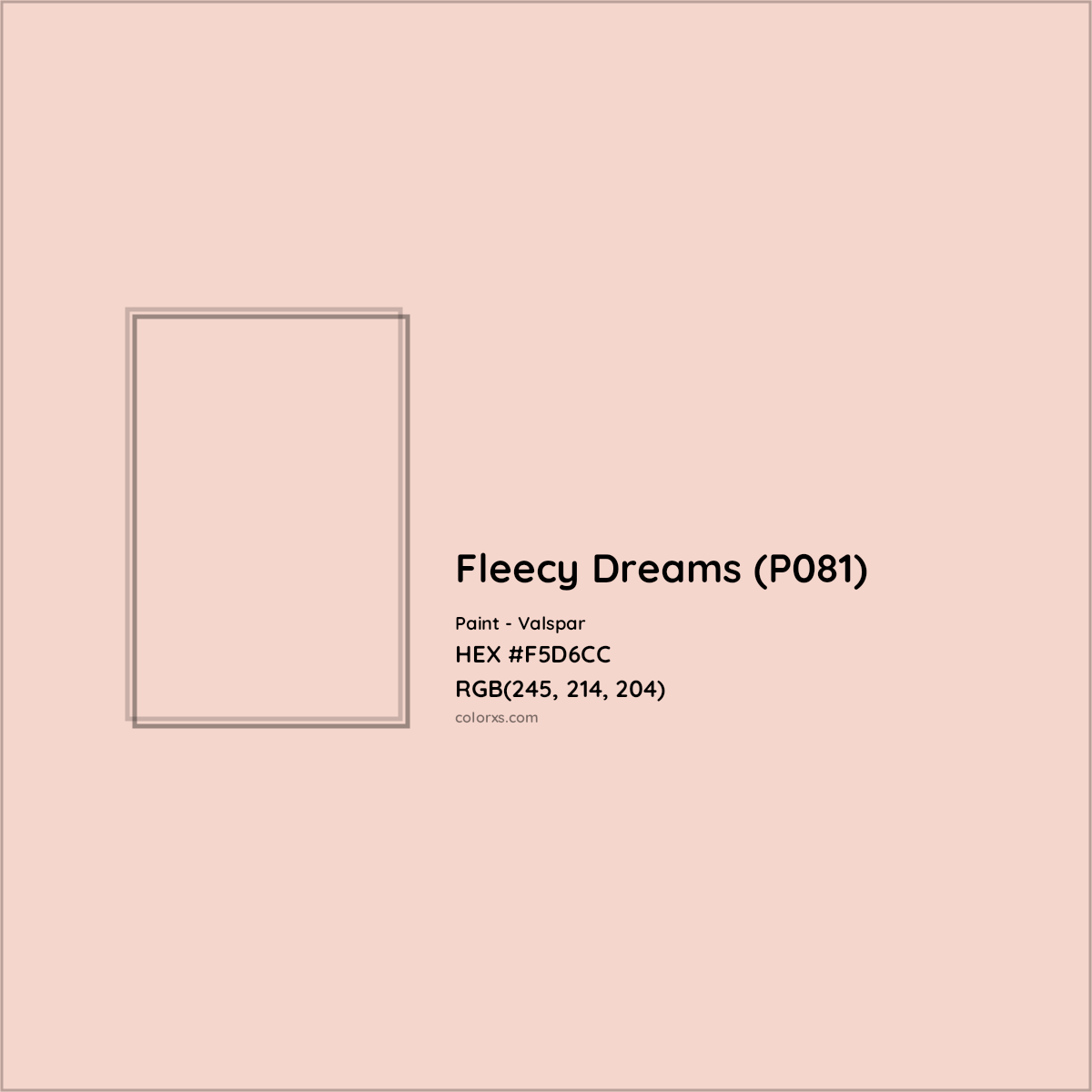 HEX #F5D6CC Fleecy Dreams (P081) Paint Valspar - Color Code