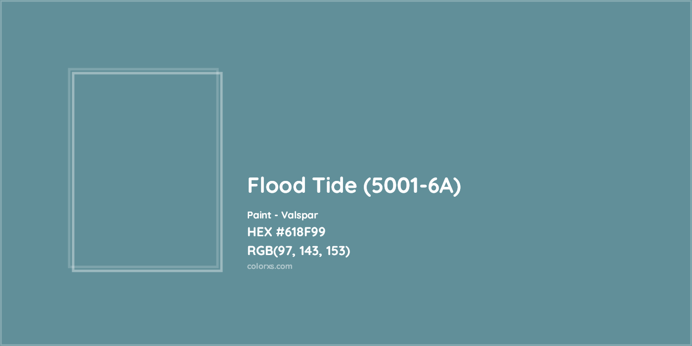 HEX #618F99 Flood Tide (5001-6A) Paint Valspar - Color Code