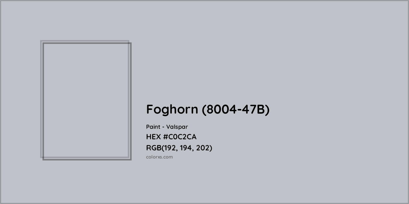 HEX #C0C2CA Foghorn (8004-47B) Paint Valspar - Color Code