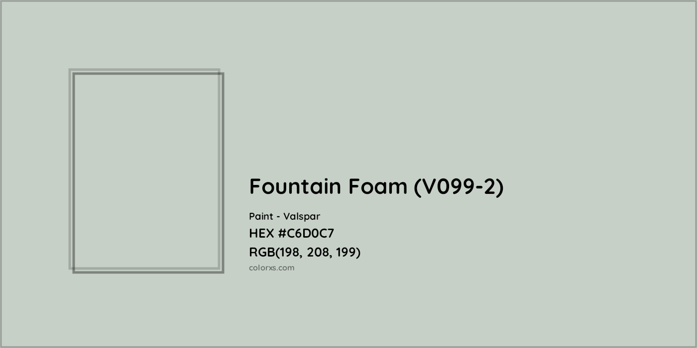 HEX #C6D0C7 Fountain Foam (V099-2) Paint Valspar - Color Code