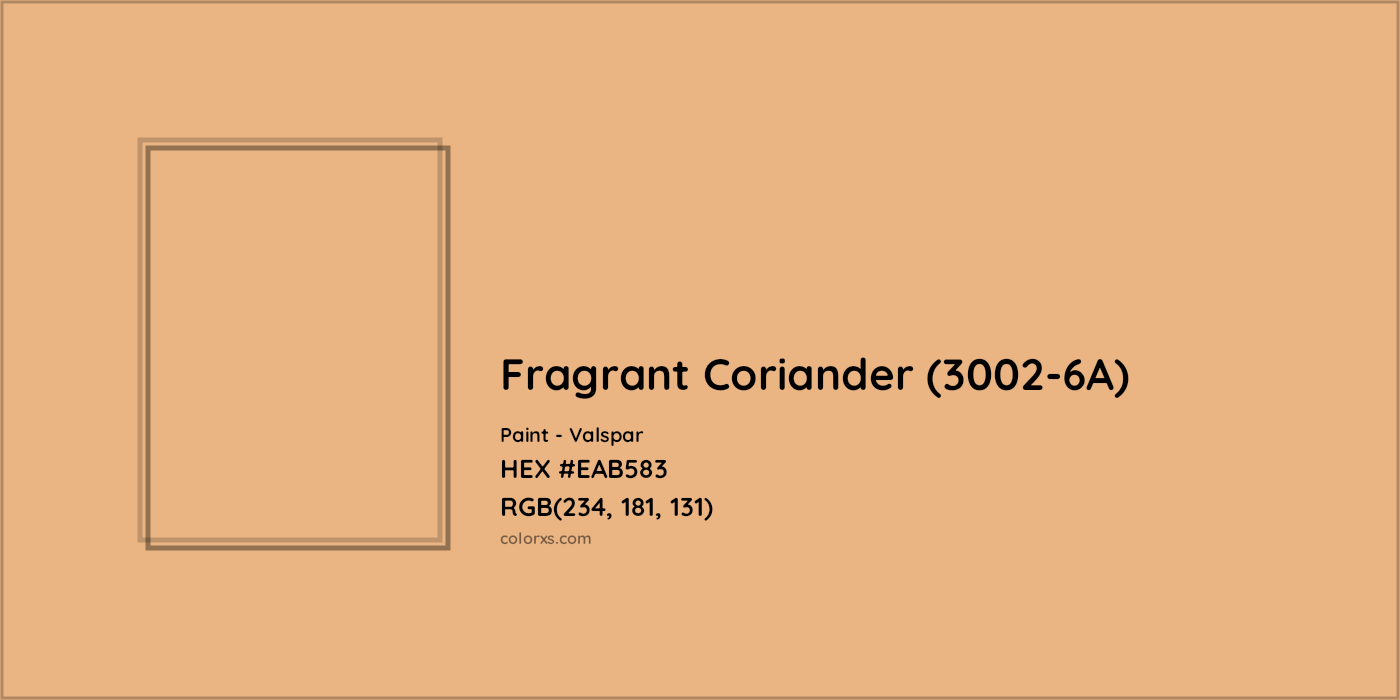 HEX #EAB583 Fragrant Coriander (3002-6A) Paint Valspar - Color Code
