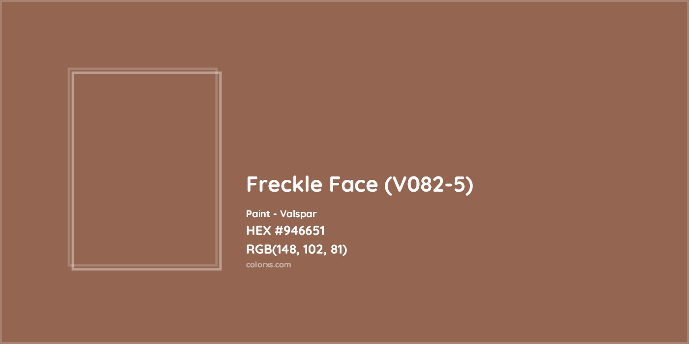 HEX #946651 Freckle Face (V082-5) Paint Valspar - Color Code