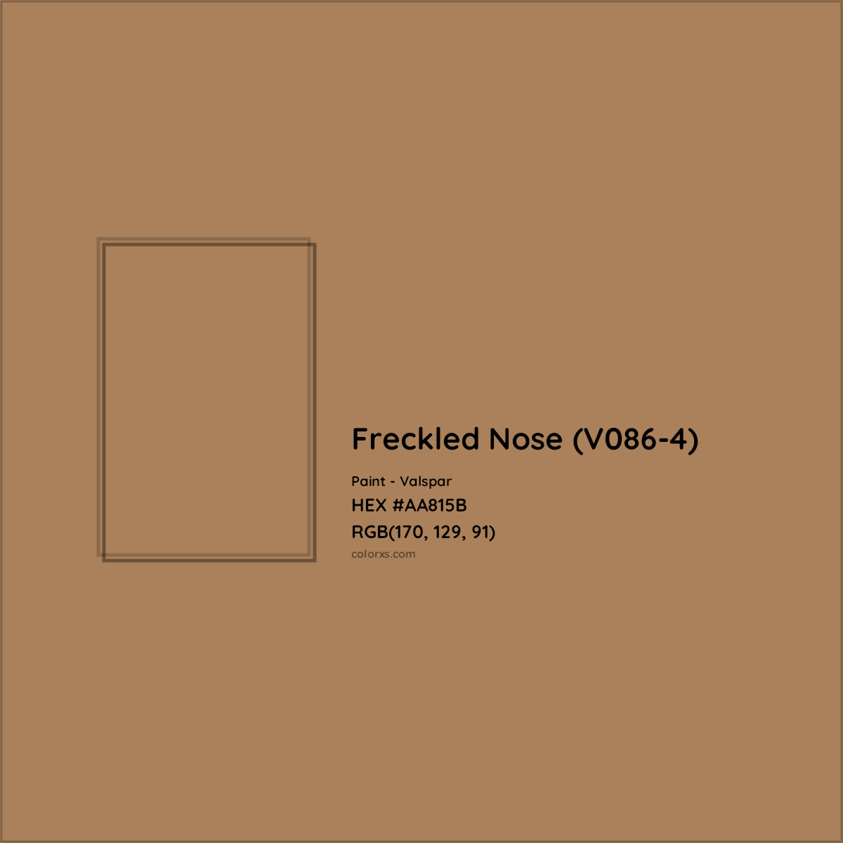 HEX #AA815B Freckled Nose (V086-4) Paint Valspar - Color Code