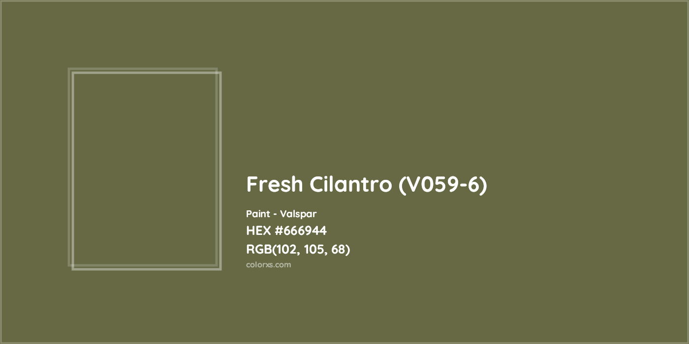 HEX #666944 Fresh Cilantro (V059-6) Paint Valspar - Color Code