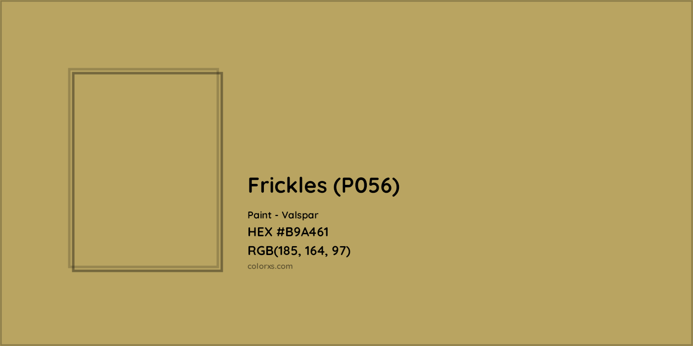 HEX #B9A461 Frickles (P056) Paint Valspar - Color Code
