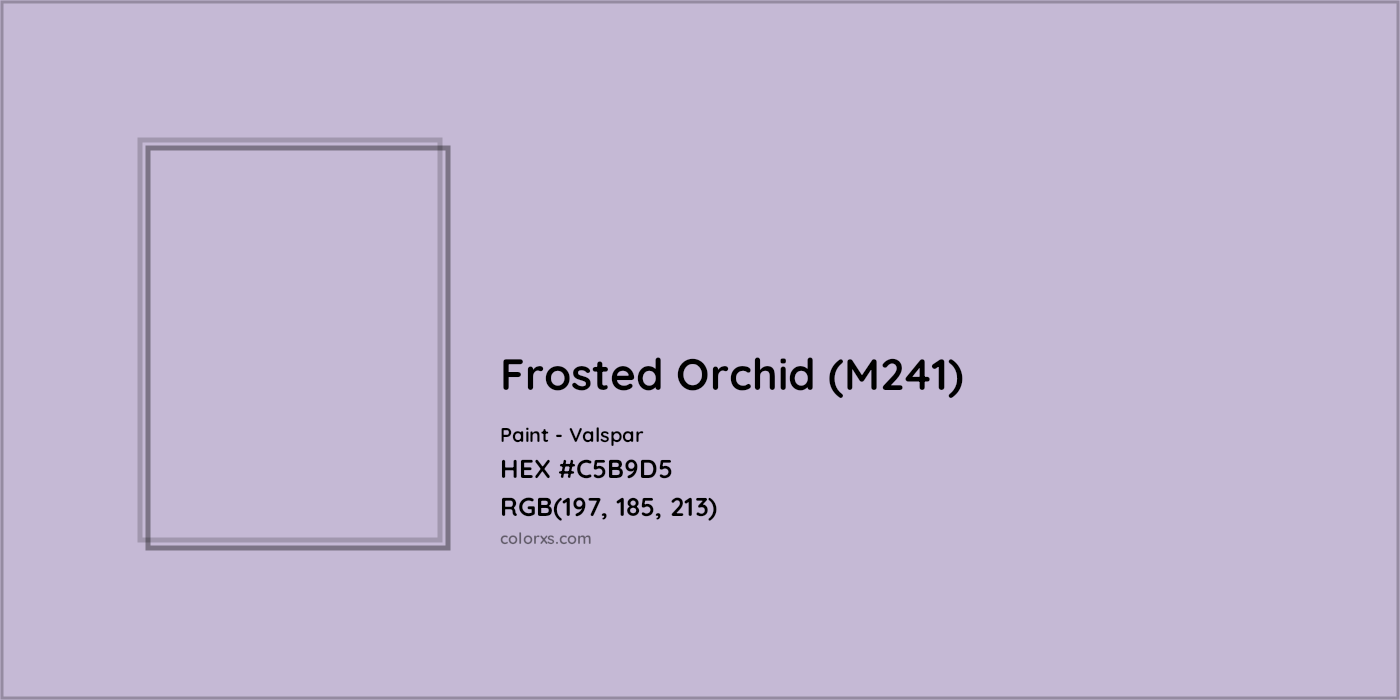 HEX #C5B9D5 Frosted Orchid (M241) Paint Valspar - Color Code