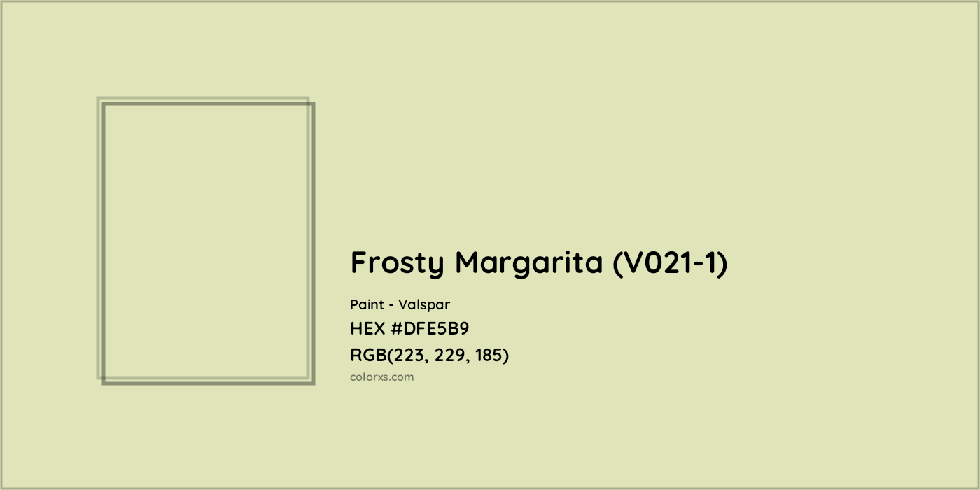 HEX #DFE5B9 Frosty Margarita (V021-1) Paint Valspar - Color Code