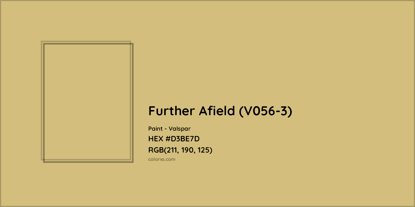 HEX #D3BE7D Further Afield (V056-3) Paint Valspar - Color Code