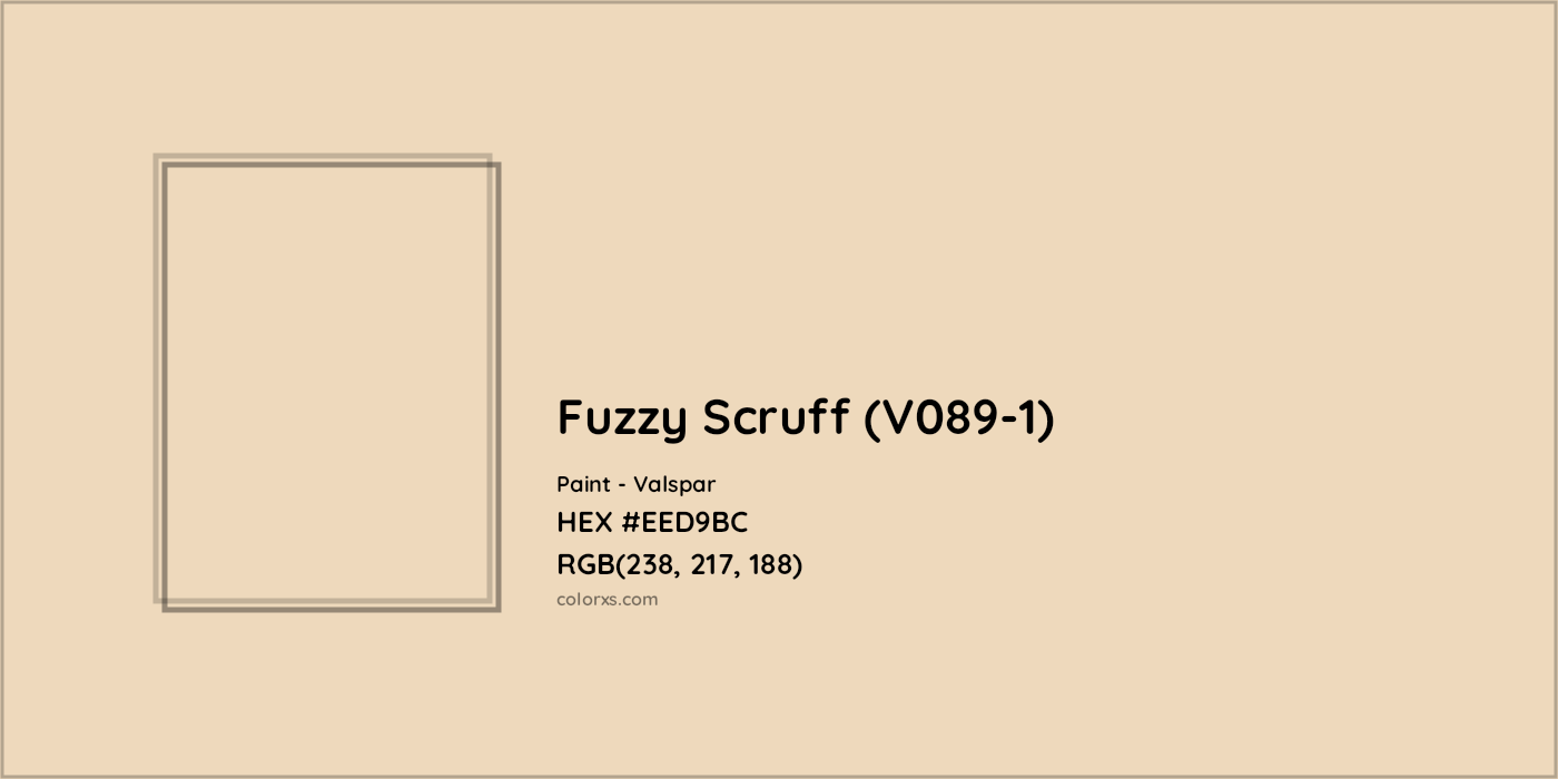 HEX #EED9BC Fuzzy Scruff (V089-1) Paint Valspar - Color Code