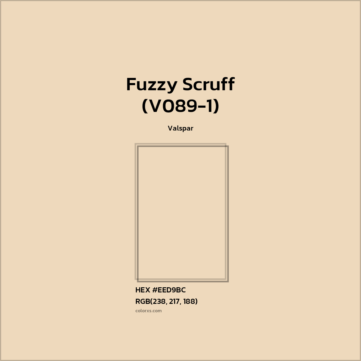 HEX #EED9BC Fuzzy Scruff (V089-1) Paint Valspar - Color Code