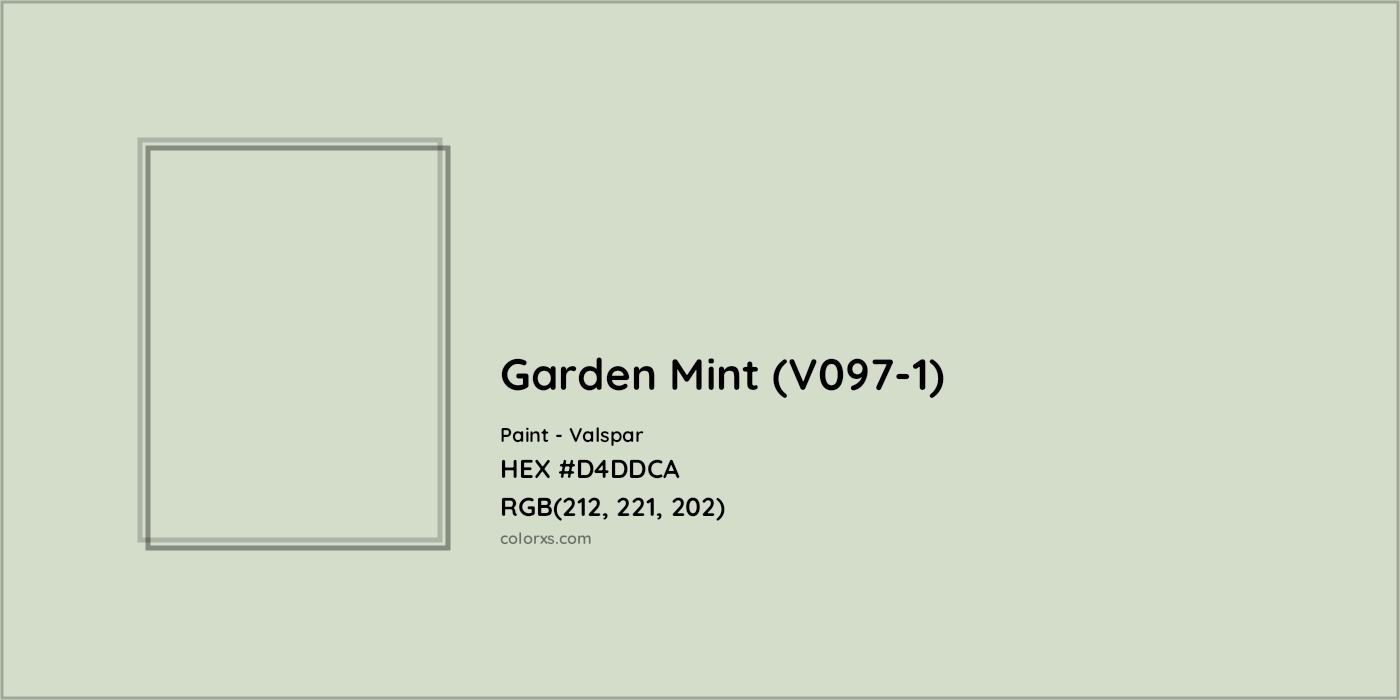 HEX #D4DDCA Garden Mint (V097-1) Paint Valspar - Color Code