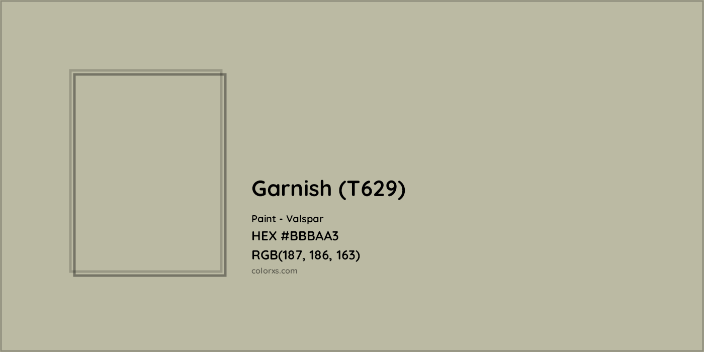 HEX #BBBAA3 Garnish (T629) Paint Valspar - Color Code
