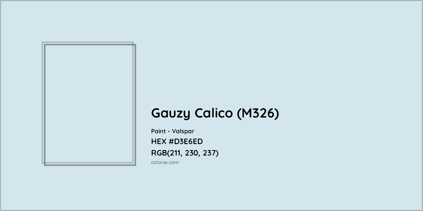 HEX #D3E6ED Gauzy Calico (M326) Paint Valspar - Color Code