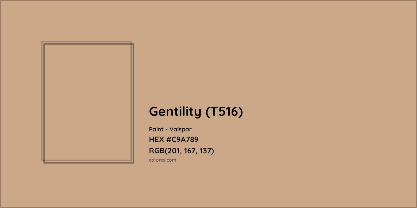 HEX #C9A789 Gentility (T516) Paint Valspar - Color Code
