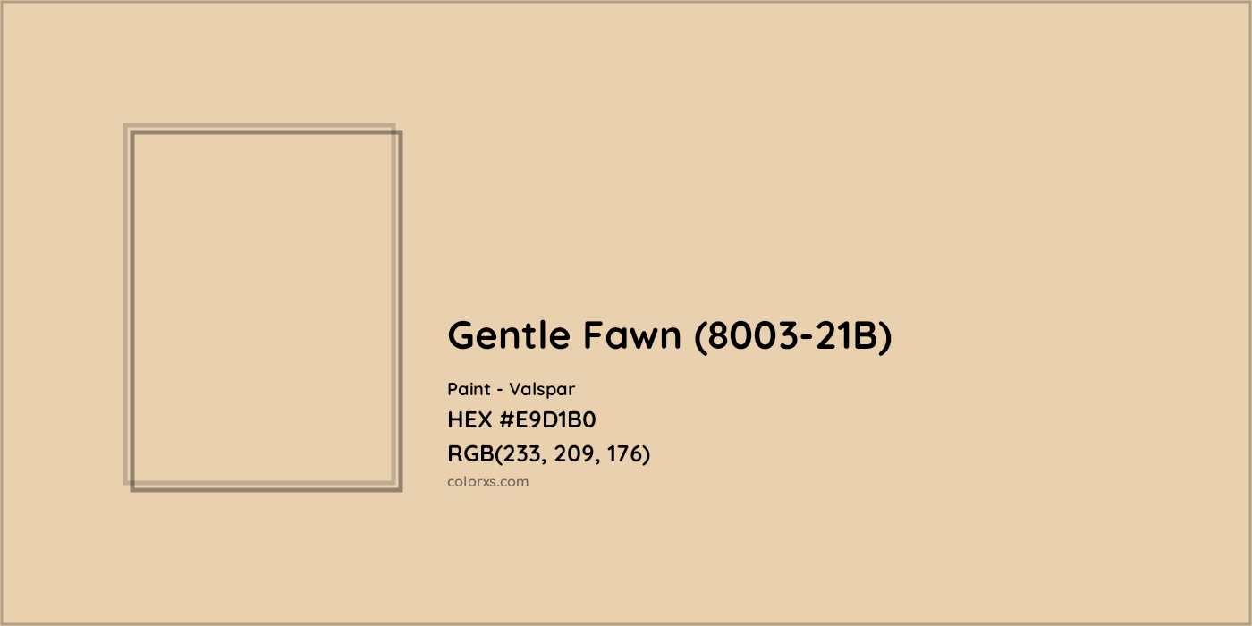 HEX #E9D1B0 Gentle Fawn (8003-21B) Paint Valspar - Color Code