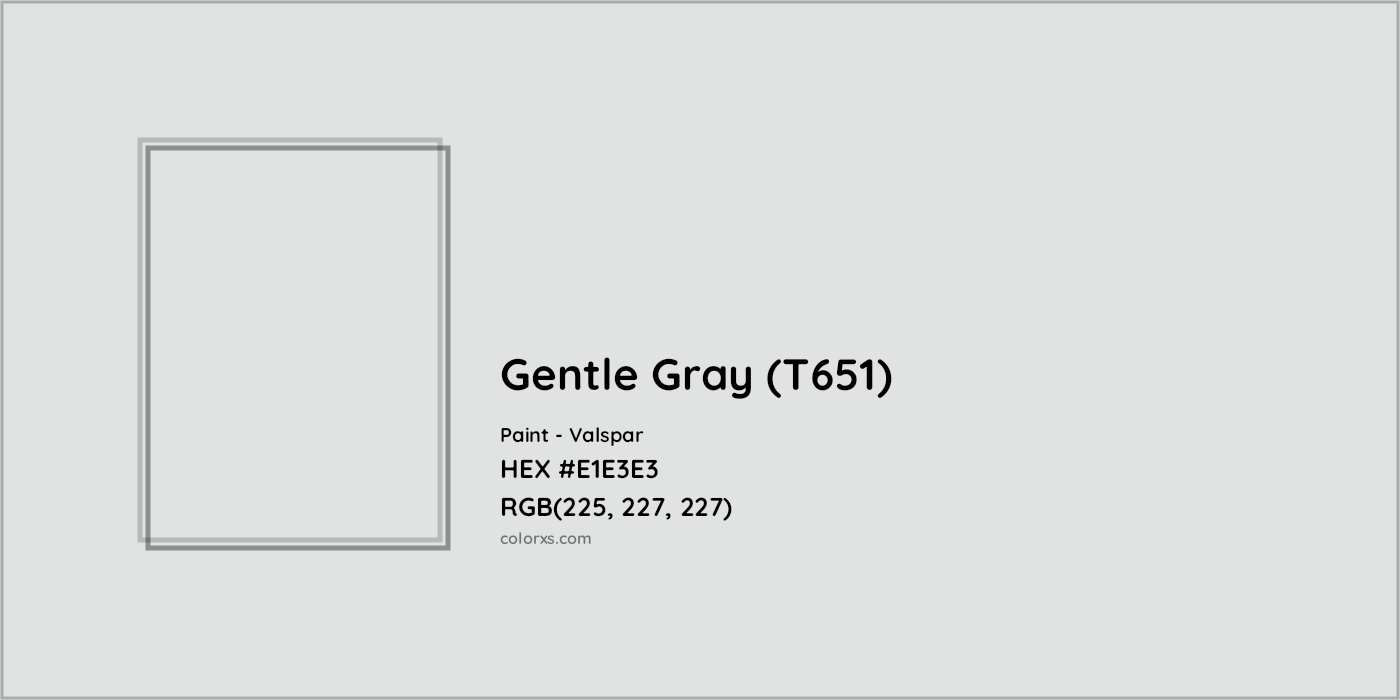 HEX #E1E3E3 Gentle Gray (T651) Paint Valspar - Color Code